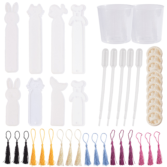 Разработка, с силиконовыми формами для закладок, украшения из полиэстера с кисточками и 60 мл мерный стаканчик пластиковые инструменты