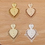 Alloy Chandelier Componement Links, Double Heart