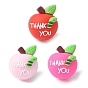 Мультяшное двухстороннее яблоко со словом спасибо силиконовые бусины, фокусные бусы
