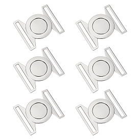 6 Boucles à déclenchement latéral en alliage de zinc, fermoirs de bracelet de survie, sans cadmium et sans plomb, ronde