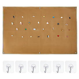 1Нейлоновая тактическая доска для подвешивания нашивок на липучке с люверсами, прямоугольные, с 6шт. акриловых и железных крючков-вешалок