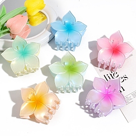 Gradient Color Plastic Claw Hair Clips, for Women Girls, Flower