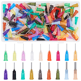 144 шт. 18 стили полипропиленовые пластиковые иглы, с пинами из нержавеющей стали , наконечники для точной заправки клеевой жидкости