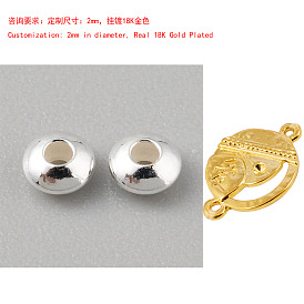 925 Sterling Silver Spacer Beads, Rondelle