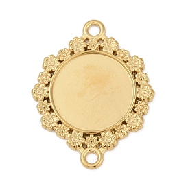 304 Настройки кабошон из нержавеющей стали кулон, цветок