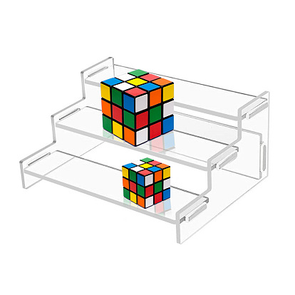 3-ярусные прозрачные акриловые минифигурки для демонстрации подставок, фигурка кекс косметические дисплеи