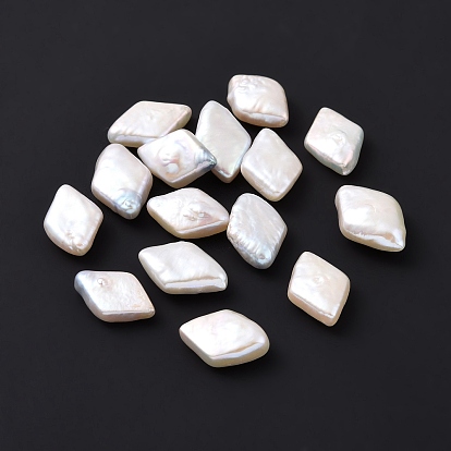 Natural Keshi Pearl Beads, Cultured Freshwater Pearl, No Hole/Undrilled, Rhombus
