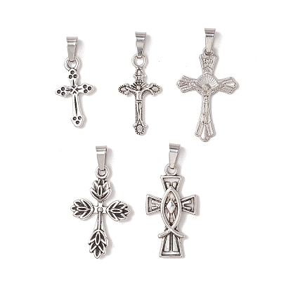 Сплавочные подвески тибетского стиля, крест прелести