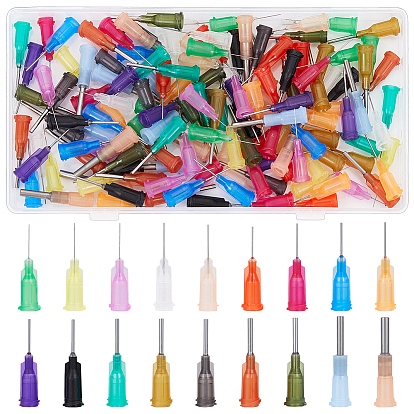 144 шт. 18 стили полипропиленовые пластиковые иглы, с пинами из нержавеющей стали , наконечники для точной заправки клеевой жидкости