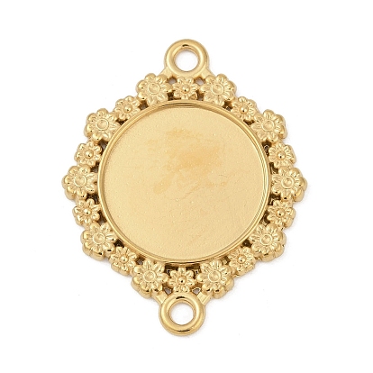 304 Настройки кабошон из нержавеющей стали кулон, цветок