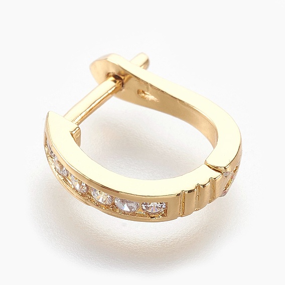 Латунные микро проложить серьги обруча кубического циркония