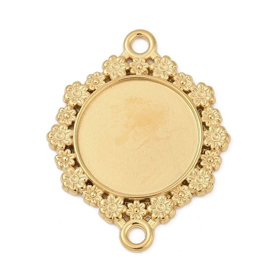 304 Настройки кабошон из нержавеющей стали кулон, цветок