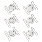 6 Sets Zinc Alloy Side Release Buckles, Survival Bracelet Clasps, Cadmium Free & Lead Free, Round