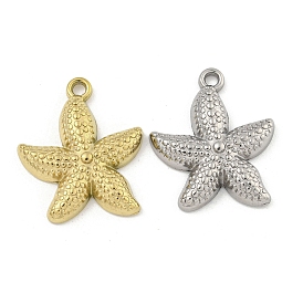 Ионное покрытие (ip) 304 подвески из нержавеющей стали, очарование морской звезды