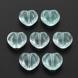 Transparent Glass Beads, Heart