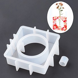 Vase Silicone Molds, for Plant Propagation Hydroponic Plants, Resin Casting Molds, Epoxy Resin Making, Square
