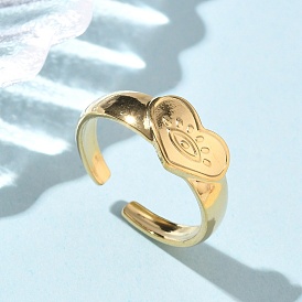 304 из нержавеющей стали манжеты кольца, сердце с сглаза, ионное покрытие (ip)