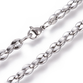 304 Stainless Steel Cable Chains Necklaces, with Lobster Claw Clasps