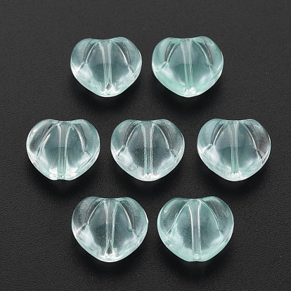 Transparent Glass Beads, Heart