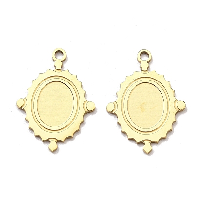 Ионное покрытие (ip) 304 подвески из нержавеющей стали, овальный шарм