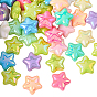 40 шт. непрозрачные акриловые бусины с УФ-покрытием, радужный, звезда
