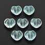 Transparent Glass Beads, Heart