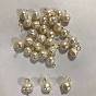 Natural Cultured Freshwater Pearl Pendants, Potato Charms with Golden Plated 304 Stainless Steel Loops