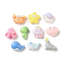 Кабошоны из непрозрачной смолы серии Ocean, разнообразные