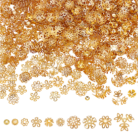 1000 шт. 10 стили железные колпачки для бусин