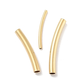 Brass Curved Tube Beads, Column