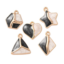 Подвески из эмали и сплава, золотые