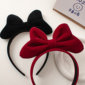 Princess Velvet Butterfly Bow Headband - Cute Girl Hair Clip Hair Accessories.