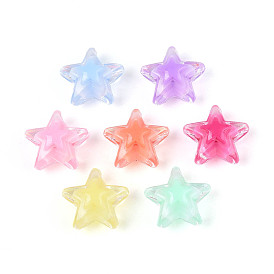 Прозрачные акриловые бусины, бусина в бусине, звезда