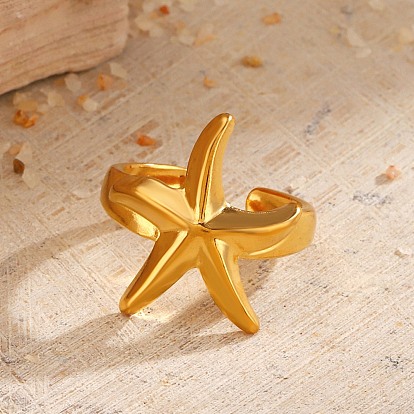 304 открытые манжеты из нержавеющей стали для женщин, морская звезда