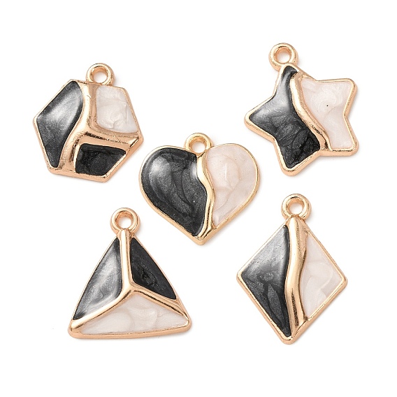 Подвески из эмали и сплава, золотые