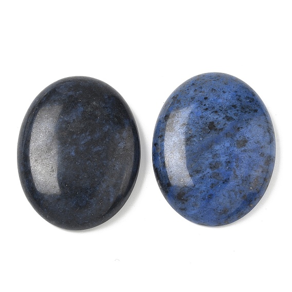 Природные дюмортьеритовые кварцевые кабошоны, овальные