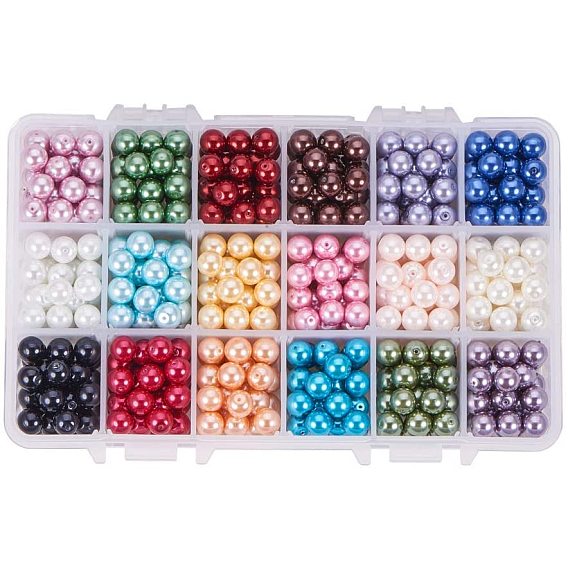 Eco-Friendly Dyed Glass Pearl Round Beads