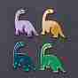 Transparent Acrylic Pendants, Dinosaur
