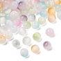 Baking Paint Glass Beads, Imitation Cat Eye, Round, Two Tone