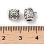 Thailand Sterling Silver Tube Bail Pendants, Loop Bails, Barrel with Flower Pattern