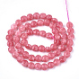 Natural Rhodochrosite Beads Strands, Faceted, Flat Round