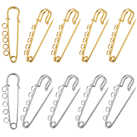 30 шт 2 стили железная брошь фурнитура, 5 Булавки для килтов с отверстиями для изготовления лацканов