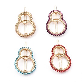 Сплав полые геометрические бисер заколки для волос, заявление держателя конского хвоста, с аксессуарами для волос для женщин, форма межзвенных колец