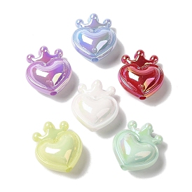 UV Plating Acrylic Beads, Heart