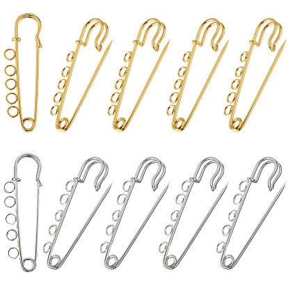 30 шт 2 стили железная брошь фурнитура, 5 Булавки для килтов с отверстиями для изготовления лацканов