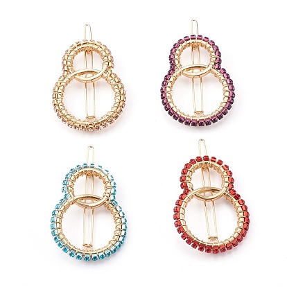 Сплав полые геометрические бисер заколки для волос, заявление держателя конского хвоста, с аксессуарами для волос для женщин, форма межзвенных колец