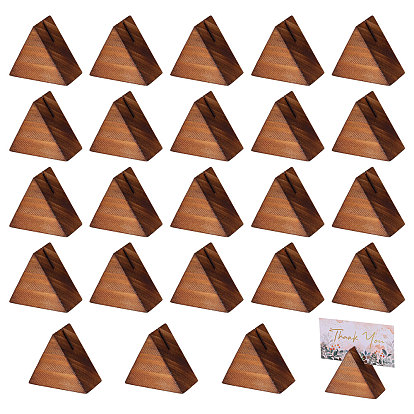 24шт. деревянные держатели для карточек с именами гостей, держатели памяток, для ресторанов, свадьба, офис, треугольные