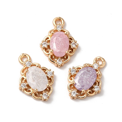 Латунь прелести, со стеклом, формы цветка