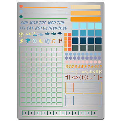 Трафареты для резки металла из нержавеющей стали, для diy scrapbooking / фотоальбом, декоративное тиснение, матовый цвет нержавеющей стали