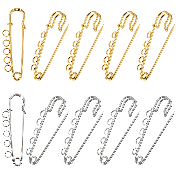 30 шт 2 стили железная брошь фурнитура, 5 Булавки для килтов с отверстиями для изготовления лацканов